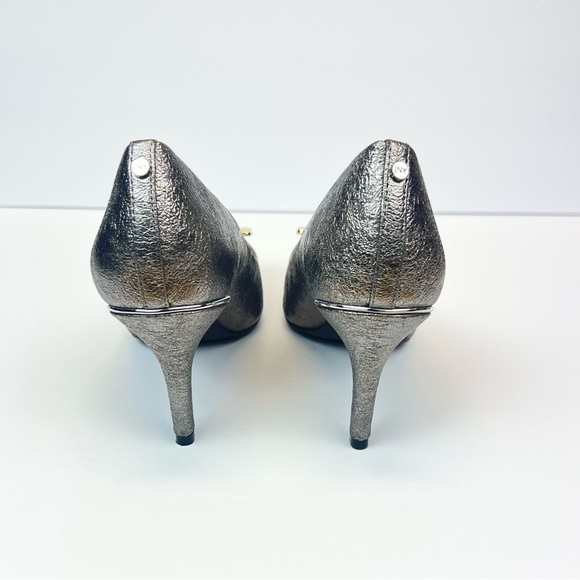 Jones New York Signature Silver Metallic Pointed Toe DIANA Heels Size 7.5M - Picture 8 of 12